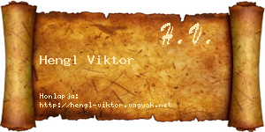 Hengl Viktor névjegykártya